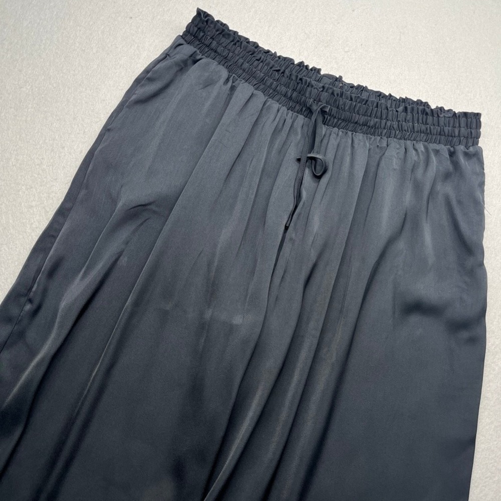 Summersalt Black Wide Leg Pants XL Elastic Waist Recycled Polyester Minimalist
